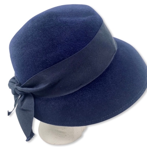 Vintage 1960s Blue Felt Hat